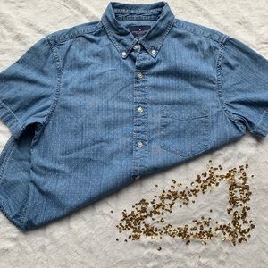 AE Denim Casual Button Down